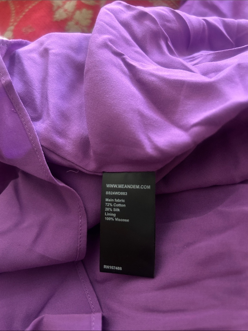 ME+EM Broderie Anglaise silk maxi elegant purple tiered dress S/M as is - Picture 7 of 11